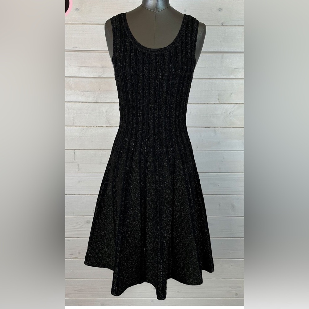 Sandro Paris Glittery Sparkly Textured Knit A-line
Tank Dress